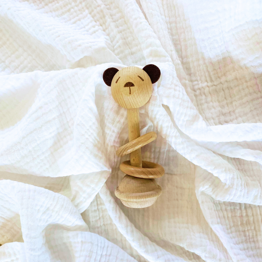 Wooden Bear Rattle