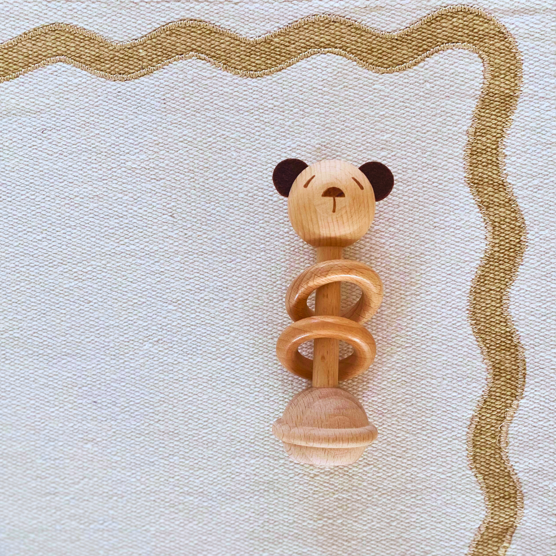 Wooden Bear Rattle