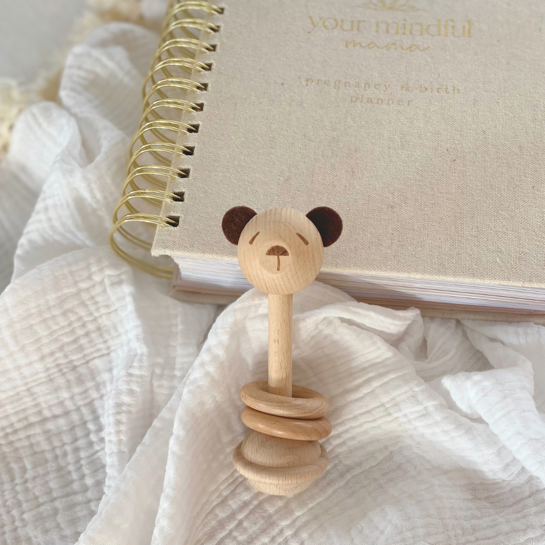 Wooden Bear Rattle