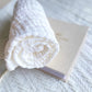 100% Cotton Waffle Baby Wrap - White